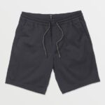 Z0ZR08215 Charcoal Men Frickin Elastic Waist Shorts Volcom Clothing