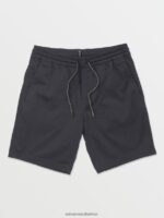 Z0ZR08215 Charcoal Men Frickin Elastic Waist Shorts Volcom Clothing
