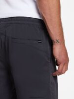 Z0ZR08215 Charcoal Men Frickin Elastic Waist Shorts Volcom Clothing - Image 4