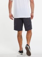Z0ZR08215 Charcoal Men Frickin Elastic Waist Shorts Volcom Clothing - Image 10