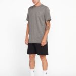Z0ZR08216 Black Men Frickin Ascender Elastic Waist Shorts Volcom Clothing