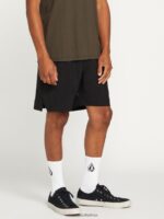 Z0ZR08216 Black Men Frickin Ascender Elastic Waist Shorts Volcom Clothing - Image 4
