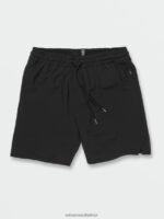 Z0ZR08216 Black Men Frickin Ascender Elastic Waist Shorts Volcom Clothing - Image 10