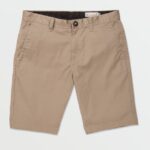 Z0ZR08217 Khaki Men Frickin Modern Stretch Chino Shorts Volcom Clothing