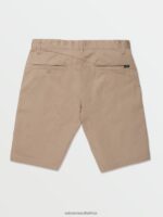 Z0ZR08217 Khaki Men Frickin Modern Stretch Chino Shorts Volcom Clothing - Image 3