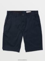 Z0ZR08219 Dark Navy Men Frickin Modern Stretch Chino Shorts Volcom Clothing