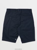 Z0ZR08219 Dark Navy Men Frickin Modern Stretch Chino Shorts Volcom Clothing - Image 3