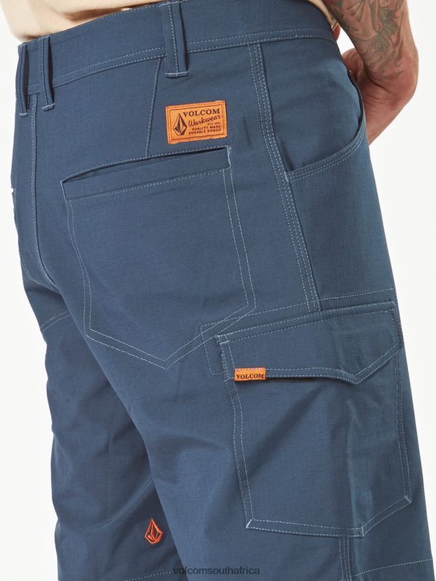 Z0ZR08221 Navy Men Workwear Slab Hybrid Shorts Volcom Clothing - Image 7