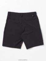 Z0ZR08222 Black Men Surf Vitals Balaram Stack Hybrid Shorts Volcom Clothing - Image 5