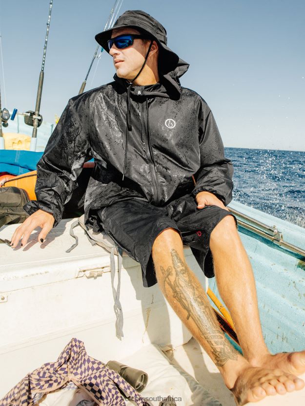 Z0ZR08222 Black Men Surf Vitals Balaram Stack Hybrid Shorts Volcom Clothing - Image 7