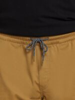 Z0ZR08223 Dark Khaki Men Frickin Elastic Waist Shorts Volcom Clothing - Image 4