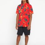 Z0ZR08225 Black Men Frickin Cross Shred Shorts Volcom Clothing