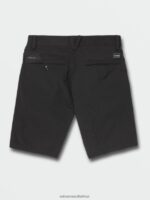 Z0ZR08225 Black Men Frickin Cross Shred Shorts Volcom Clothing - Image 3