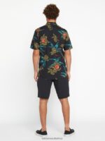 Z0ZR08225 Black Men Frickin Cross Shred Shorts Volcom Clothing - Image 8