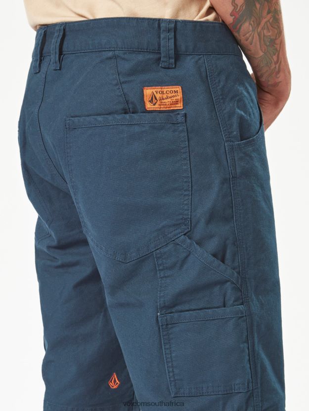 Z0ZR08226 Navy Men Workwear Caliper Work Shorts Volcom Clothing - Image 15