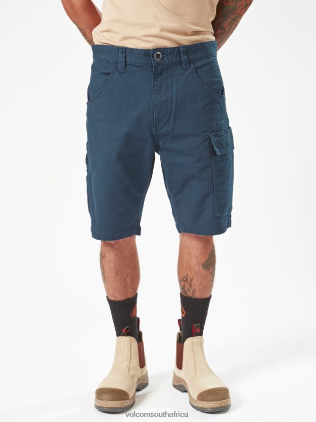 Z0ZR08226 Navy Men Workwear Caliper Work Shorts Volcom Clothing - Image 24