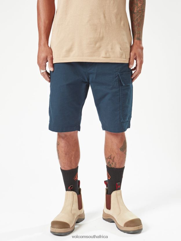 Z0ZR08226 Navy Men Workwear Caliper Work Shorts Volcom Clothing - Image 7