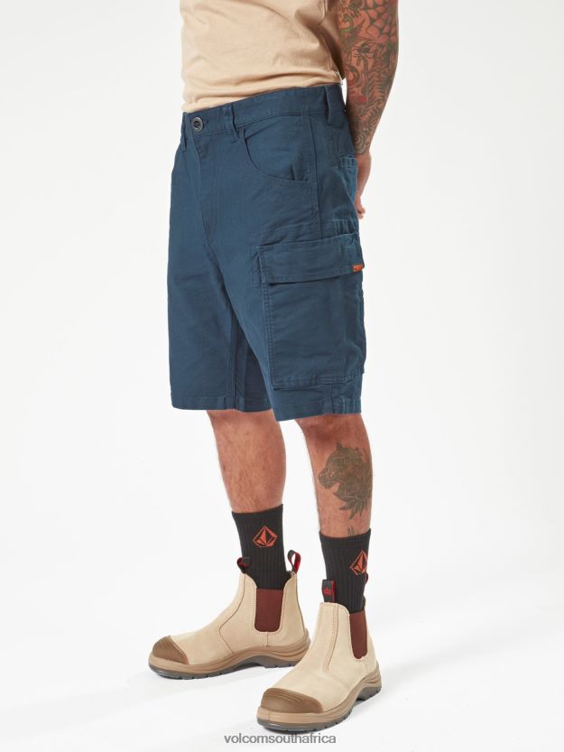 Z0ZR08226 Navy Men Workwear Caliper Work Shorts Volcom Clothing - Image 8