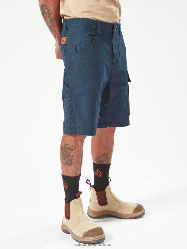 Z0ZR08226 Navy Men Workwear Caliper Work Shorts Volcom Clothing - Image 10