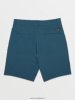 Z0ZR08227 Cruzer Blue Men Frickin Cross Shred Shorts Volcom Clothing - Image 3