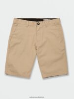 Z0ZR08232 Almond Men Frickin Modern Stretch Shorts Volcom Clothing