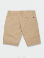 Z0ZR08232 Almond Men Frickin Modern Stretch Shorts Volcom Clothing - Image 3