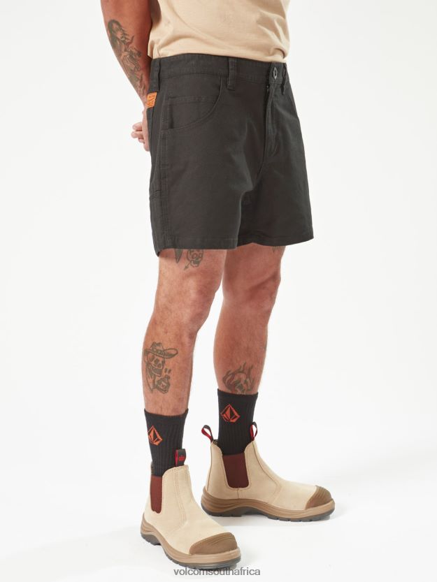 Z0ZR08239 Black Men Workwear Bevel Work Shorts Volcom Clothing - Image 12