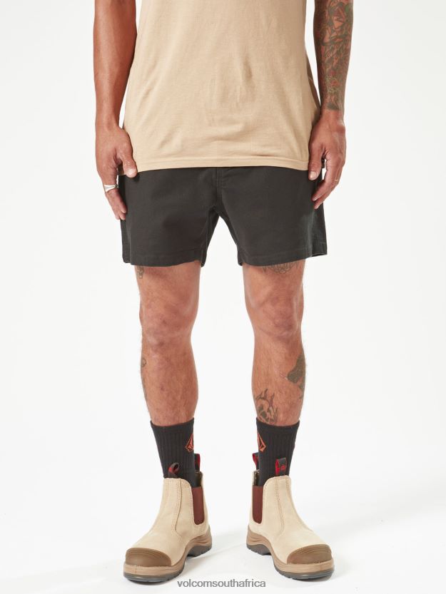 Z0ZR08239 Black Men Workwear Bevel Work Shorts Volcom Clothing - Image 10
