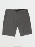 Z0ZR08240 Black Men Slub Frickin Cross Shred Shorts Volcom Clothing