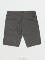Z0ZR08240 Black Men Slub Frickin Cross Shred Shorts Volcom Clothing - Image 3