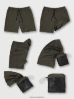 Z0ZR08243 Black Men Wrecpack Hybrid Shorts Volcom Clothing - Image 6