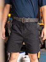 Z0ZR08244 Black Men Workwear Caliper Elastic Waist Shorts Volcom Clothing