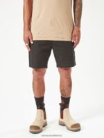 Z0ZR08244 Black Men Workwear Caliper Elastic Waist Shorts Volcom Clothing - Image 5