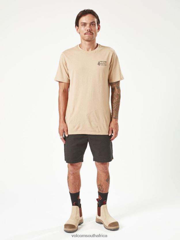 Z0ZR08244 Black Men Workwear Caliper Elastic Waist Shorts Volcom Clothing - Image 10