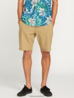 Z0ZR08245 Dark Khaki Men Frickin Cross Shred Static Shorts Volcom Clothing