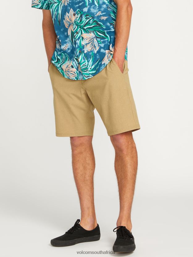 Z0ZR08245 Dark Khaki Men Frickin Cross Shred Static Shorts Volcom Clothing - Image 3