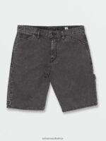 Z0ZR08246 Black Men Kraftsman Denim Shorts Volcom Clothing