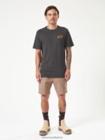 Z0ZR08247 Brindle Men Workwear Caliper Elastic Waist Shorts Volcom Clothing - Image 11