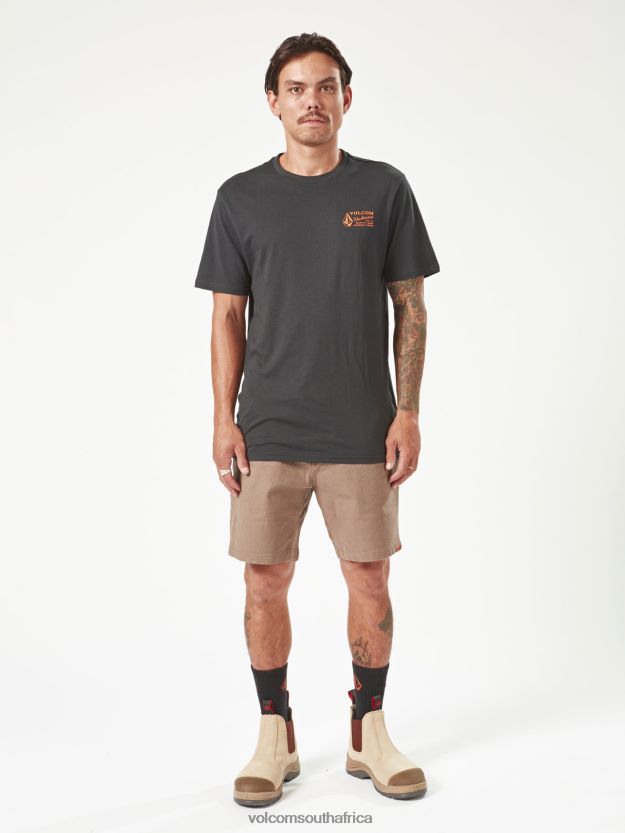 Z0ZR08247 Brindle Men Workwear Caliper Elastic Waist Shorts Volcom Clothing - Image 11