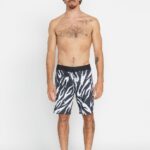 Z0ZR08258 Black Men Stone Party Animals Stoney Trunks Volcom Clothing