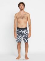 Z0ZR08258 Black Men Stone Party Animals Stoney Trunks Volcom Clothing