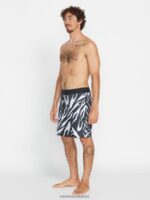Z0ZR08258 Black Men Stone Party Animals Stoney Trunks Volcom Clothing - Image 3