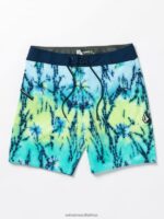 Z0ZR08262 Misty Blue Men Mod Batik Trunks Volcom Clothing