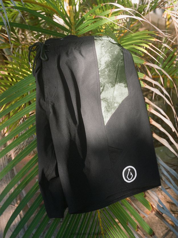 Z0ZR08266 Black Men Surf Vitals Balaram Stack Mod Trunks Volcom Clothing - Image 8