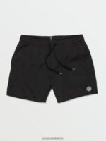 Z0ZR08270 Black Men Lido Solid Trunks Volcom Clothing - Image 5