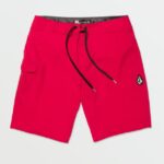 Z0ZR08276 Ribbon Red Men Lido Solid Mod Trunks Volcom Clothing