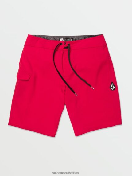 Z0ZR08276 Ribbon Red Men Lido Solid Mod Trunks Volcom Clothing