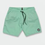 Z0ZR08278 Ice Men Lido Solid Elastic Waist Trunks Volcom Clothing