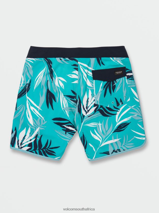 Z0ZR08282 Electric Blue Men Bleeding Leaf Mod-Tech Trunks Volcom Clothing - Image 2