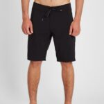 Z0ZR08283 Black Men Lido Solid Mod-Tech Trunks Volcom Clothing